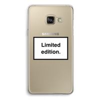 Limited edition: Samsung A3 (2017) Transparant Hoesje