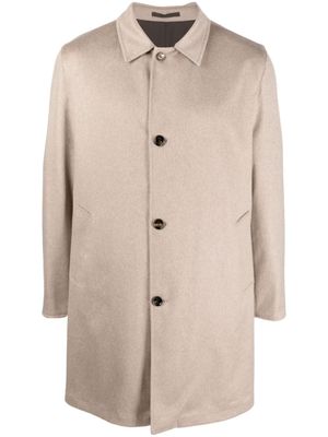 Kired manteau en cachemire à simple boutonnage - Tons neutres