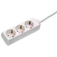 Schwabe Stekkerdoos wit 3 x randaarde 3m kabel