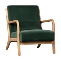 Woood Mark fauteuil velvet Flesgroen