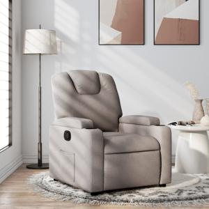 Fauteuil verstelbaar stof taupe