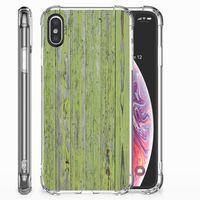 Apple iPhone X | Xs Stevig Telefoonhoesje Green Wood - thumbnail