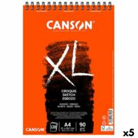 Tekenblok Canson XL Esboso 20 Lakens Wit Natuurlijk A4 5 Stuks 90 g/m²