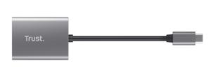 Trust 24136 geheugenkaartlezer USB 3.2 Gen 1 (3.1 Gen 1) Type-C Aluminium