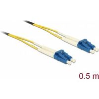 DeLOCK 86545 Glasvezel kabel 0,5 m LC LSOH OM4 Geel