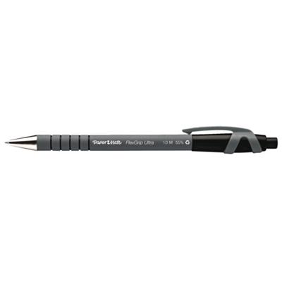 12x Paper Mate Flexgrip Ultra balpen zwart medium