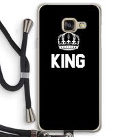King zwart: Samsung Galaxy A3 (2016) Transparant Hoesje met koord