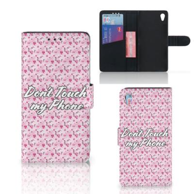Sony Xperia Z3 Portemonnee Hoesje Flowers Pink DTMP Sony Xperia Z3 Portemonnee Hoesje Flowers Pink DTMP