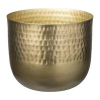 Plantenpot relief - goud - ø19.5x17 cm