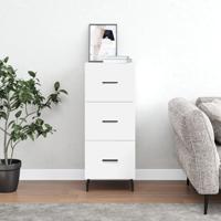Dressoir 34,5x34x90 cm bewerkt hout wit - thumbnail