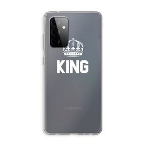 King zwart: Samsung Galaxy A72 Transparant Hoesje