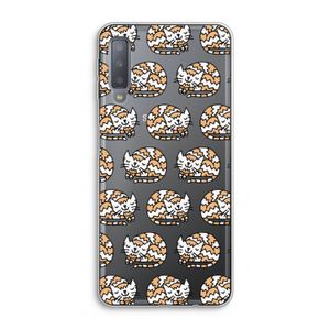 Slapende poes: Samsung Galaxy A7 (2018) Transparant Hoesje