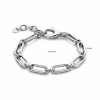Gerhodineerde 925 Zilveren Anker Schakelarmband - 8mm Breed - 18+4 cm - Luxe Heren- en Damesarmband