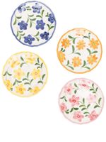 Les-Ottomans lot de quatre assiettes en céramique peintes à la main - Blanc - thumbnail