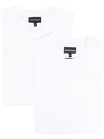 Emporio Armani lot de deux t-shirts à logo embossé - Blanc