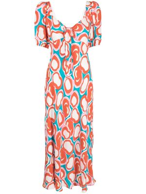 DVF Diane von Furstenberg robe Teagan à coupe mi-longue - Blanc