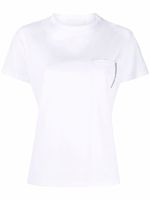 Fabiana Filippi t-shirt à ornements métalliques - Blanc