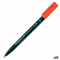 Permanente markeerstift Staedtler Lumocolor 313-2 S Rood (10 Stuks)