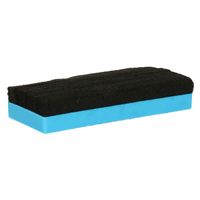 Krijtbord wisser - licht blauw - 13 x 5 cm - bordenwisser/bordveger