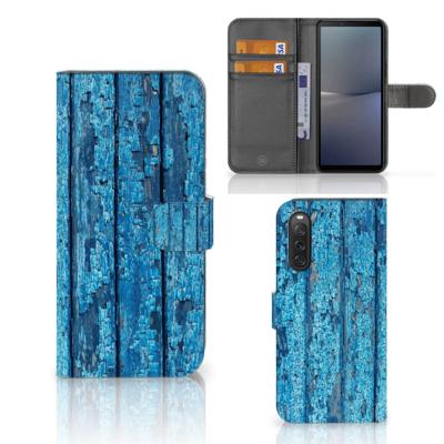 Sony Xperia 10 V | Book Style Case | Wood Blue
