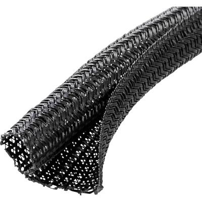 Quadrios 25CA478 25CA478 Gevlochten slang Zwart Polyester 16 tot 17 mm per meter