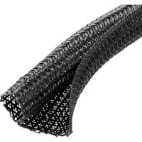 Quadrios 25CA478 25CA478 Gevlochten slang Zwart Polyester 16 tot 17 mm per meter