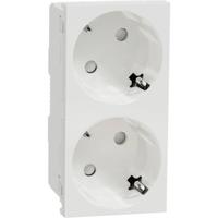 Schneider Electric NU306618 Dubbele contactdoos 1 stuk(s) Wit