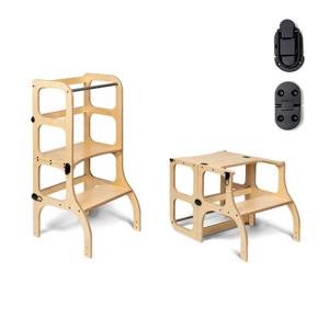 Ette Tete Step&apos;n&apos;Sit Learning tower Hout Zwart