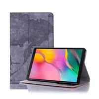 Cartografische textuur horizontale Flip lederen draagtas met houder & card slots & Wallet voor Galaxy tab A 8 0 (2019) (grijs)