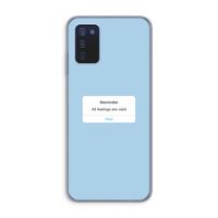 Reminder: Samsung Galaxy A03s Transparant Hoesje