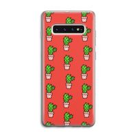 Mini cactus: Samsung Galaxy S10 4G Transparant Hoesje