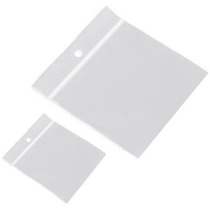 200x Plastic zakjes met gripsluiting 40 x 40 mm en 100 x 100 mm   -