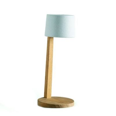 Ethimo Gaia Oplaadbare Tafellamp - Teak - Bianco - Wit