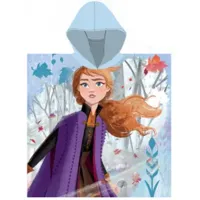 Frozen poncho Anna & Elsa 55 x 110 cm blauw