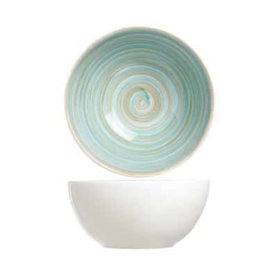 Cosy & Trendy soep serveer schaaltje/kommetje Turbolino - blauw - dia 14,5 cm - 500 ml