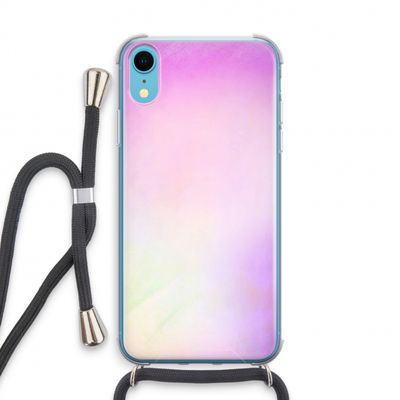 Flow mist pastel: iPhone XR Transparant Hoesje met koord