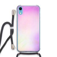Flow mist pastel: iPhone XR Transparant Hoesje met koord
