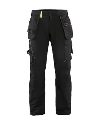 Blåkläder Werkbroek met 4-weg stretch 15221645 | Zwart/High-Vis Geel | Maat 54 - 7330509723999