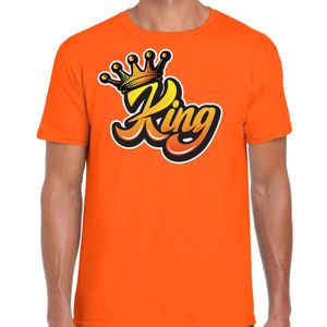 Oranje koningsdag King t-shirt voor heren