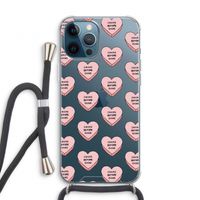 Chicks before dicks: iPhone 12 Pro Transparant Hoesje met koord