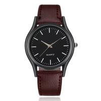 LGT Elegant herenhorloge met donkerbruine band en zwarte wijzerplaat LGT Elegant herenhorloge met donkerbruine band en zwarte wijzerplaat