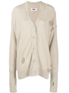 MM6 Maison Margiela cardigan à effet usé - Tons neutres