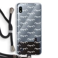 Wimpers: Samsung Galaxy A10 Transparant Hoesje met koord