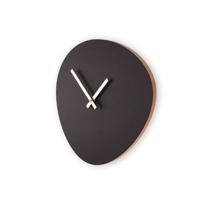 KLOQ Wandklok &apos;Pebble&apos; Satijn Zwart & Glimmend Goud (SE)