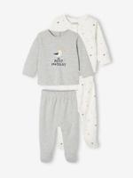 Set van 2 babypyjama's, 2-delig gemêleerd grijs Set van 2 babypyjama's, 2-delig gemêleerd grijs