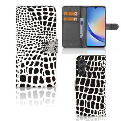 Samsung Galaxy A24 4G | Telefoonhoesje | Met pasjeshouder | Slangenprint