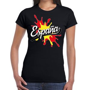 Espana/Spanje t-shirt spetter zwart voor dames