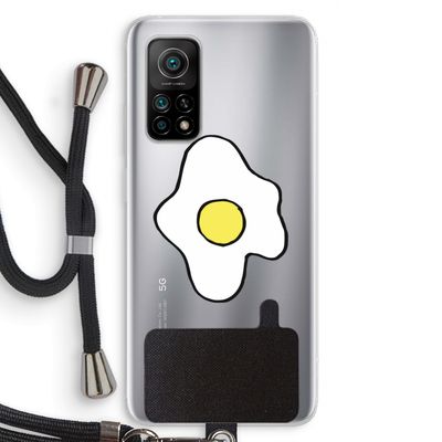 Spiegelei: Xiaomi Mi 10T 5G Transparant Hoesje met koord