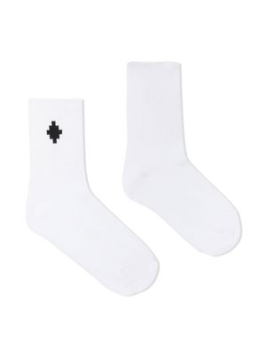 Marcelo Burlon County Of Milan Kids chaussettes à logo imprimé - Blanc
