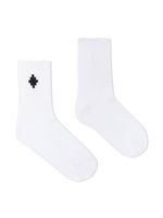 Marcelo Burlon County Of Milan Kids chaussettes à logo imprimé - Blanc